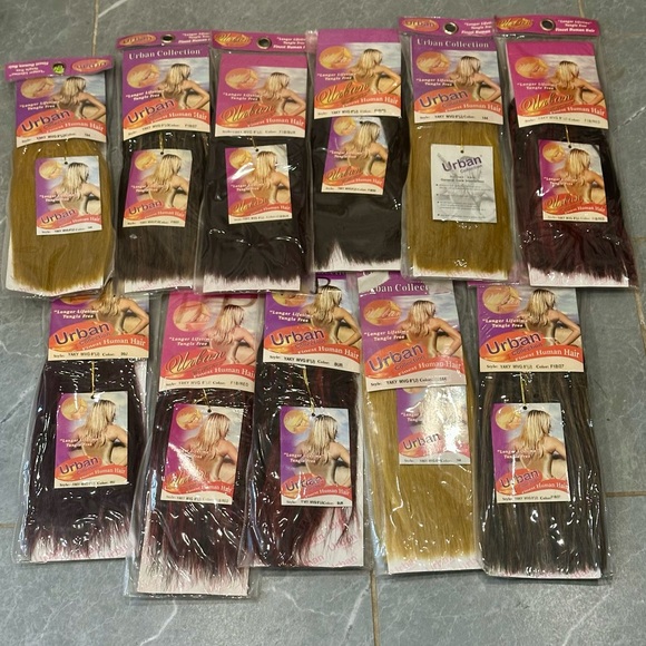 Lot of 11 Urban Collection Human Hair Extensions – YAKY WVG 8”